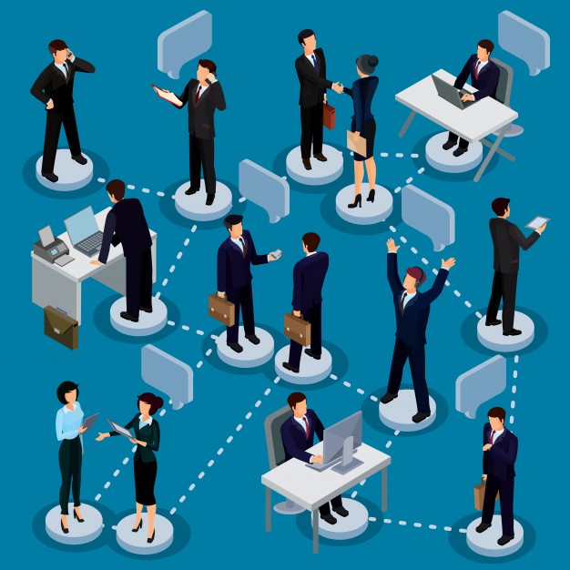 Illustration showing various resources in an office