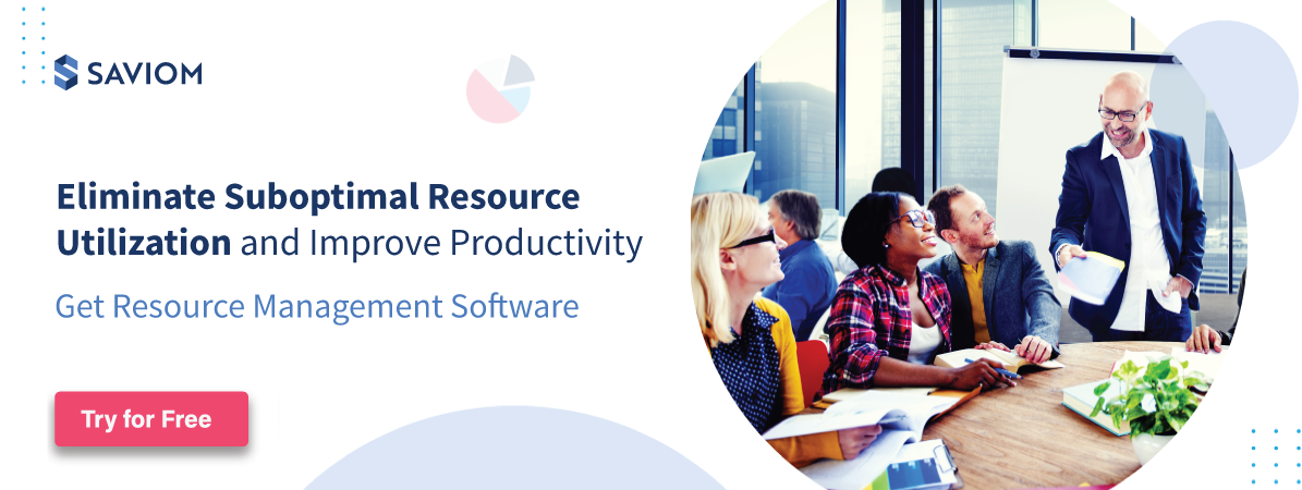 Banner showing eliminate suboptimal resource utilization and improve productivity with resource management software