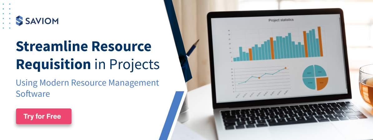 Banner displaying streamline resource requisition in projects using modern resource management software