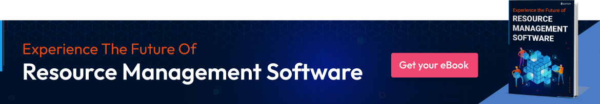 Banner showing experience the future of resource management software guide. 