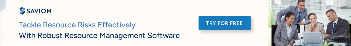 Banner displaying tackle resource risks effectively with resource management software