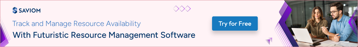Banner showcasing SAVIOM's futuristic resource management software to track resource availability