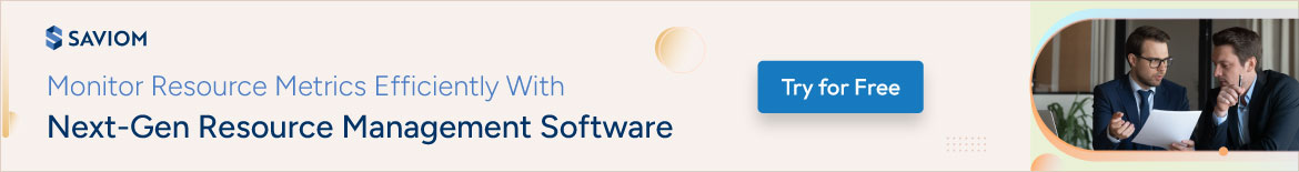 Banner showcasing monitor key resource metrics with SAVIOM's next-gen resource management software