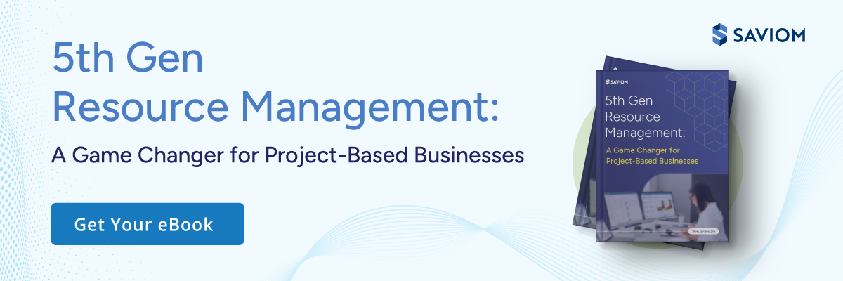 Banner displaying 5th gen resource management for project-based business guide.