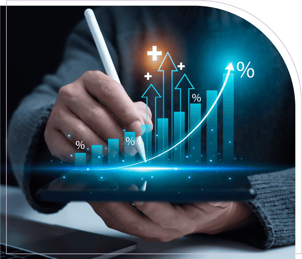 A professional analyzing metrics to track benefits realization