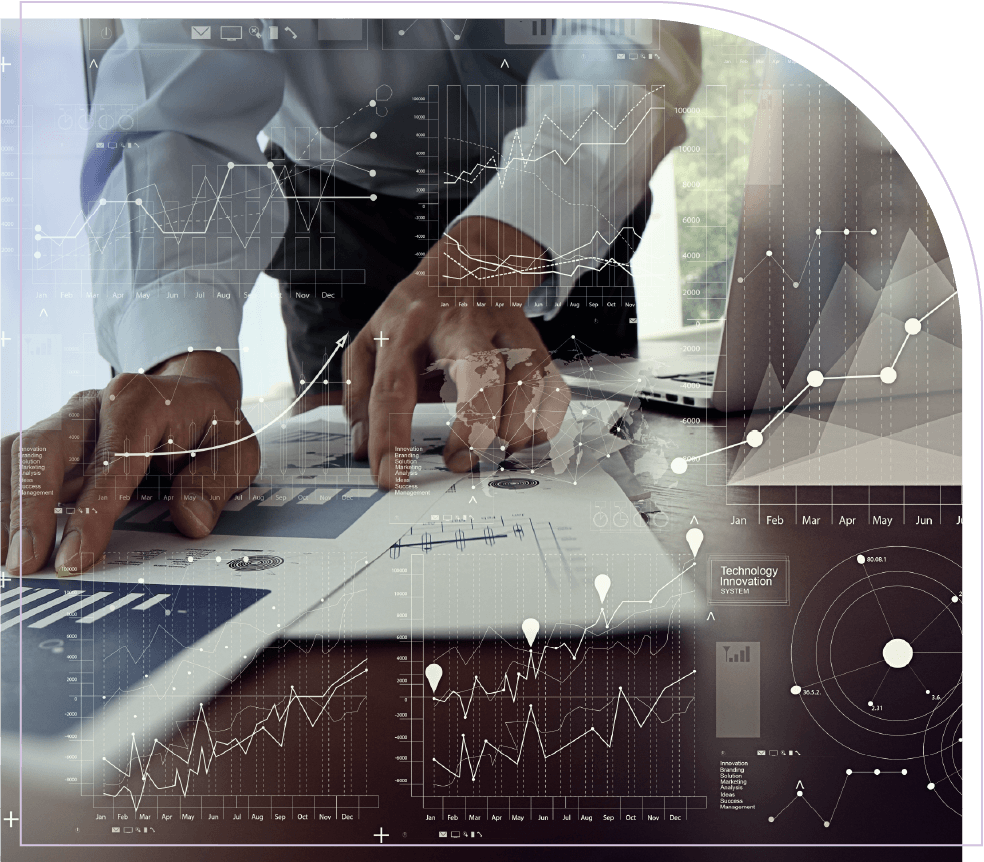 A business professional reviewing project portfolio reports