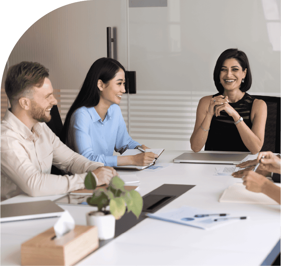 Business team discussing workforce capacity planning during a meeting