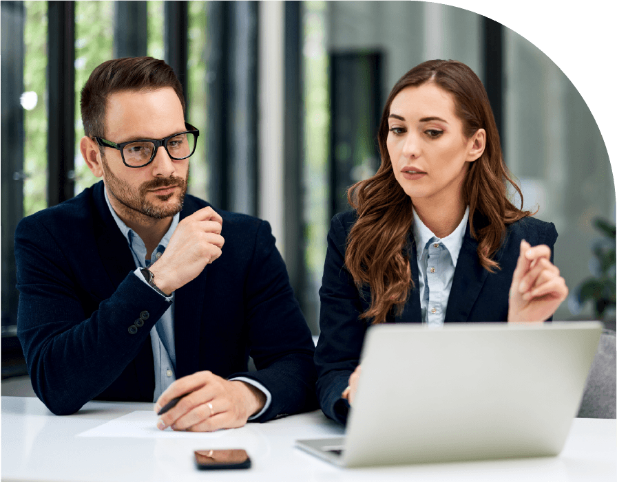 Team discussion in an office setting